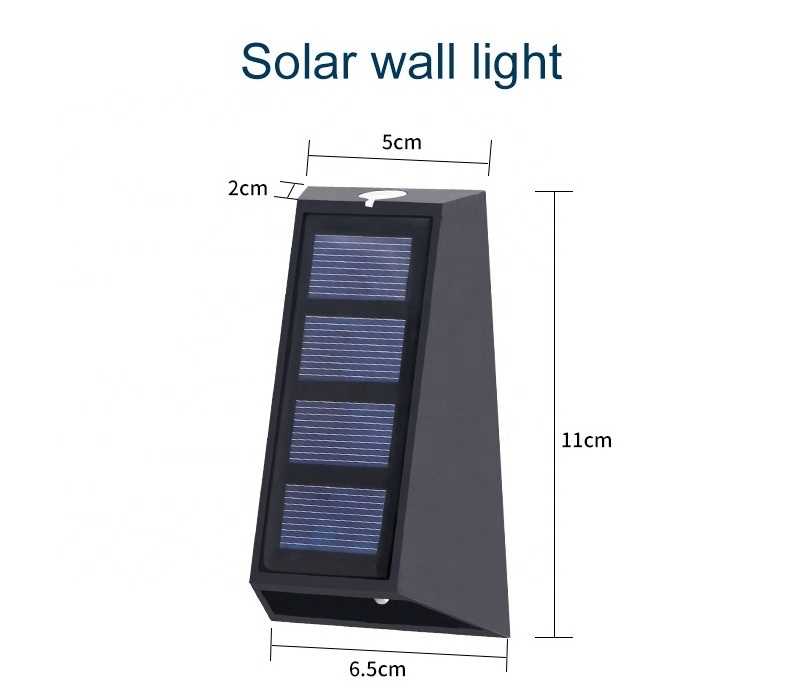 Waterproof Decorative Solar Small Wall Lights Outdoor  Wall Mounted LED Wall Lamp for Garden Home