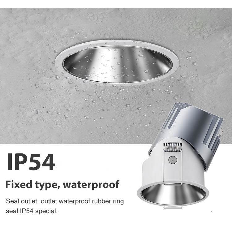 Keehome Led COB Spot Downlight Aluminum Body Ip54 Waterproof Bathroom 6w 8w 10w 12w 3000K LED Recessed Spot Down Lights