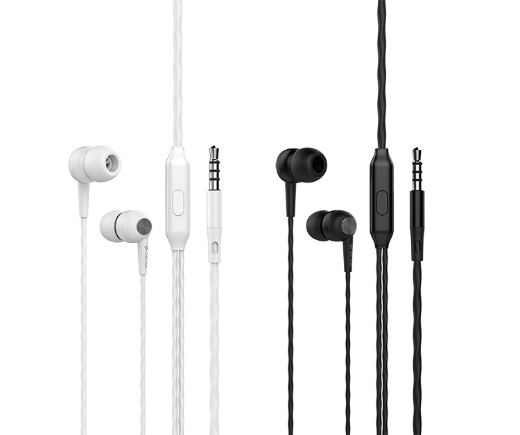 Devia 3.5mm headphone jack active headphone wholesale sport rohs in-ear wired earphone earbuds