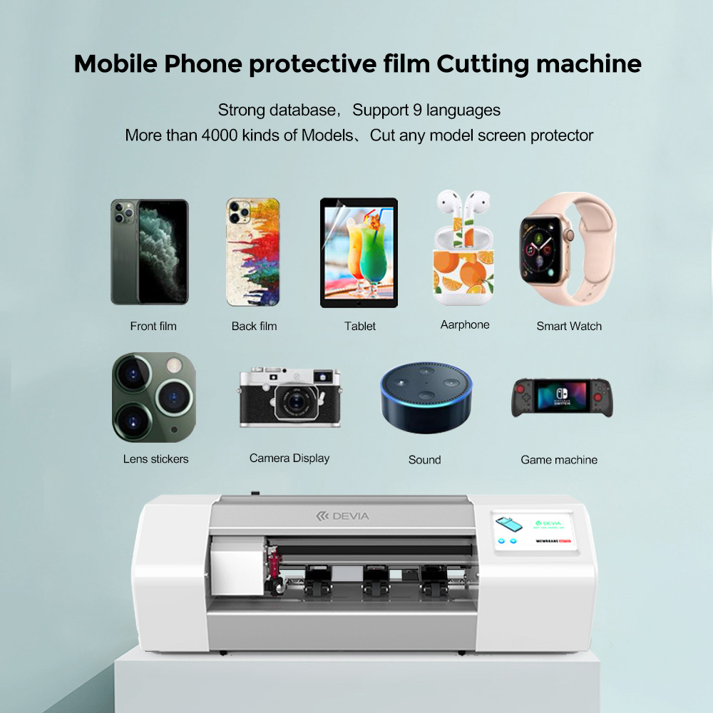 Devia installation kit protective film plotter machine mobile back skin material for customizing your cellphone back sticker