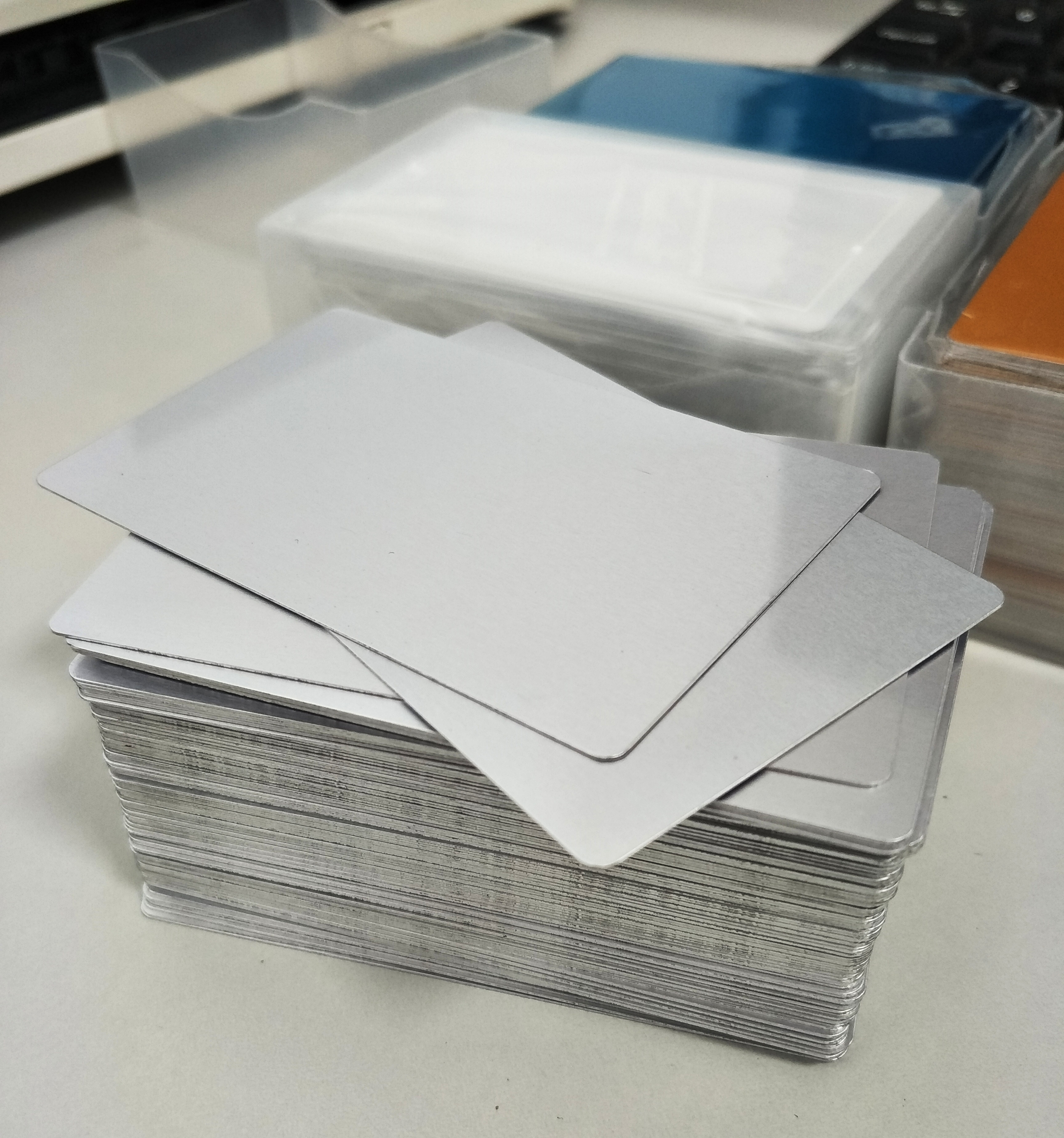 Double Sided Blank Metal Business Cards 86*54mm Sublimation Aluminum Cards