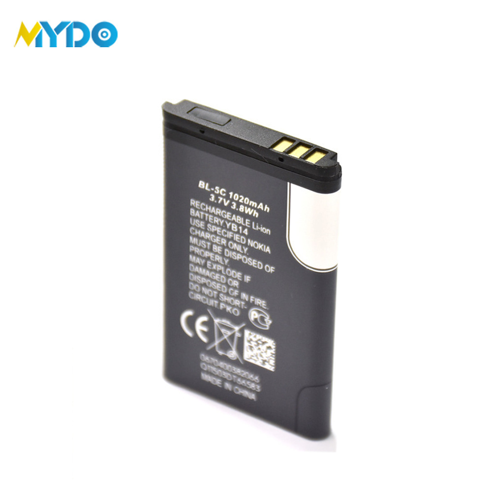 Long Standby Time Low Price BL-5C 3.7v 1050mah Battery for Nokia 3110c Mobile Phone Original Cell Phones CE Cellphone Battery