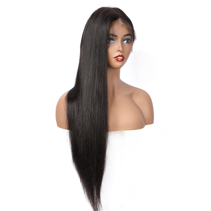 My Dream Hair Vendor Stock 13X4 Transparent Lace Frontal Wig Silk straight Human Hair Brazilian Virgin Lace Front Wig