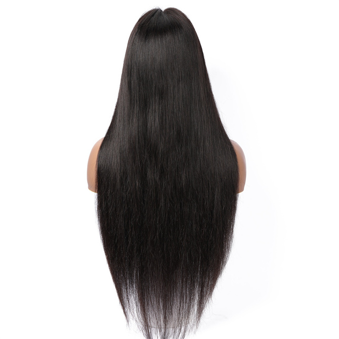 My Dream Hair Vendor Stock 13X4 Transparent Lace Frontal Wig Silk straight Human Hair Brazilian Virgin Lace Front Wig