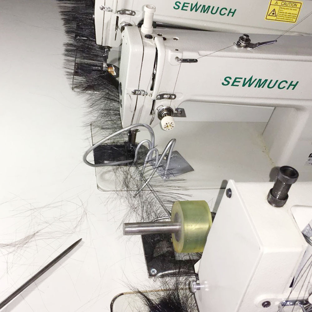 wig periwig hairpiece double needle lockstitch three machine head weft machine wig sewing machine