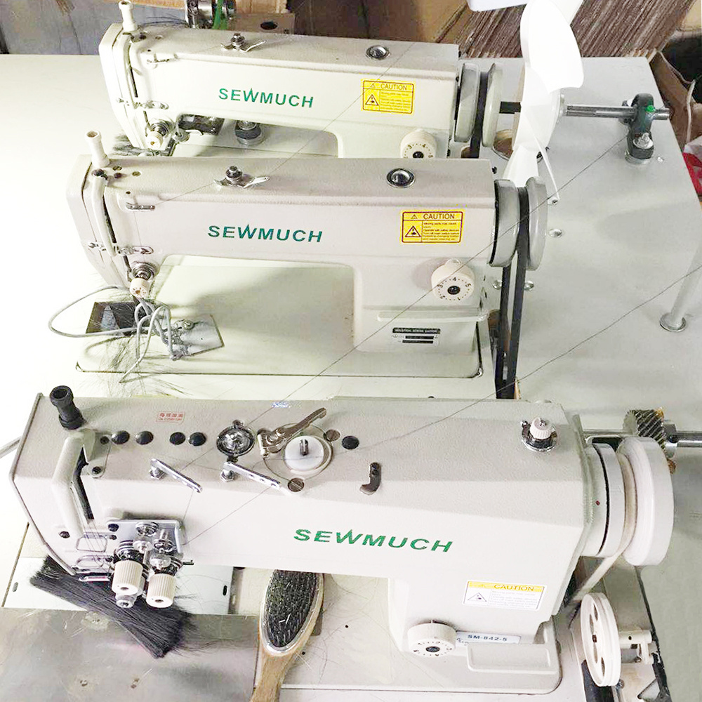 wig periwig hairpiece double needle lockstitch three machine head weft machine wig sewing machine