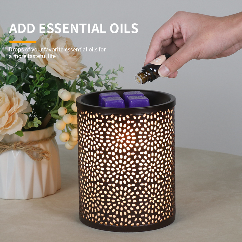 Aromatherapy Lamp Perfume Wax Melt Burner with Lavender Scented Home Wax Warmer Essential Oil Tea Rose Scented Oil Diffuser