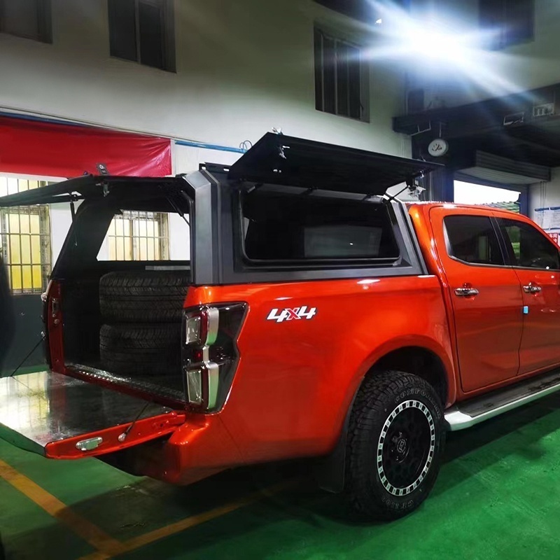 Factory wholesale price custom pick up hardtop topper camper bed cover steel ute 4x4 canopy for pickup truck with roof bars