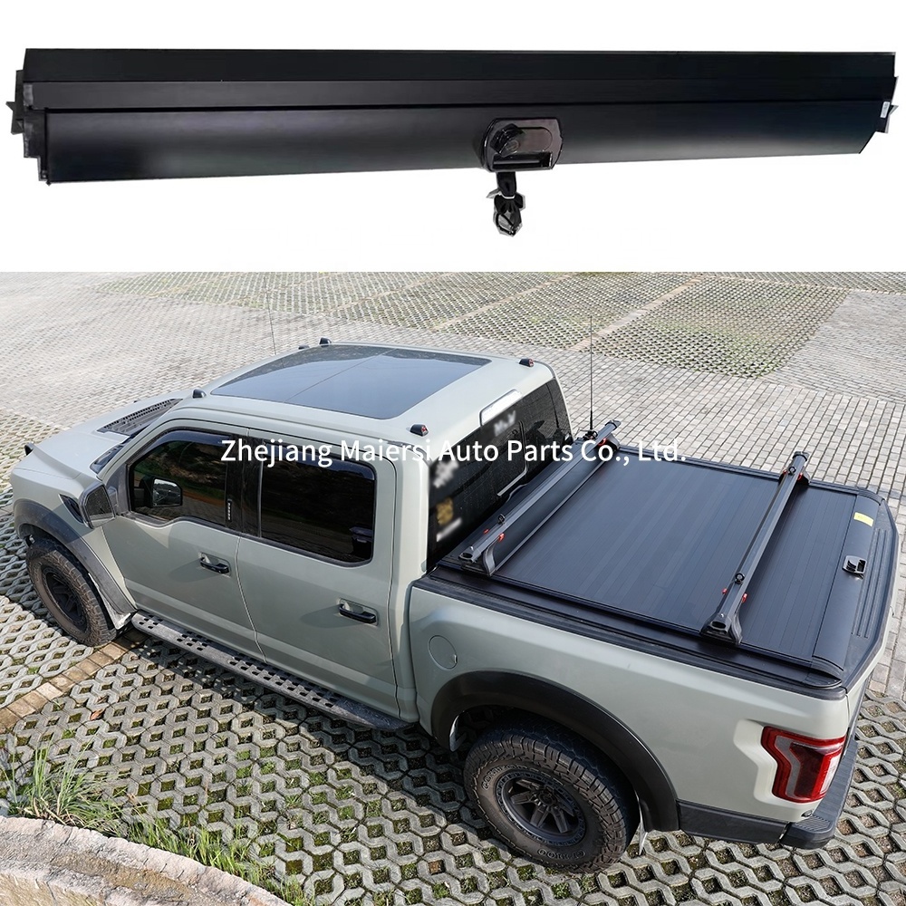 OEM ODM pickup roller lid truck shutter bed cover hard roll up manual tonneau cover with coded lock for f150 sierra silverado