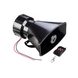 Modified off-road high loud 12v 100w 4 way wife electronic siren horn car warning wireless remote alarm horns