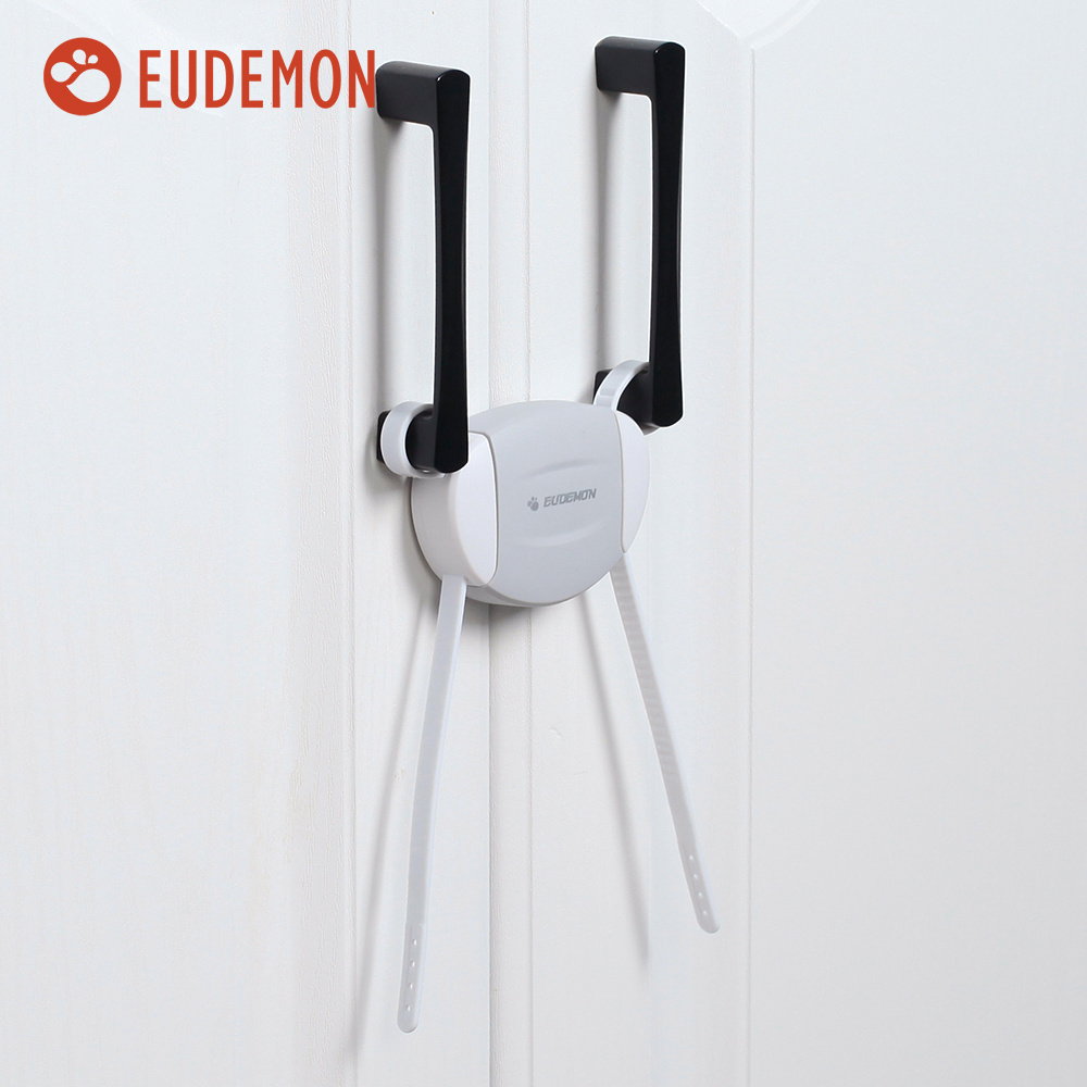 Double Buttons Baby Proofing Cabinet Strap Locks Cupboard Lock