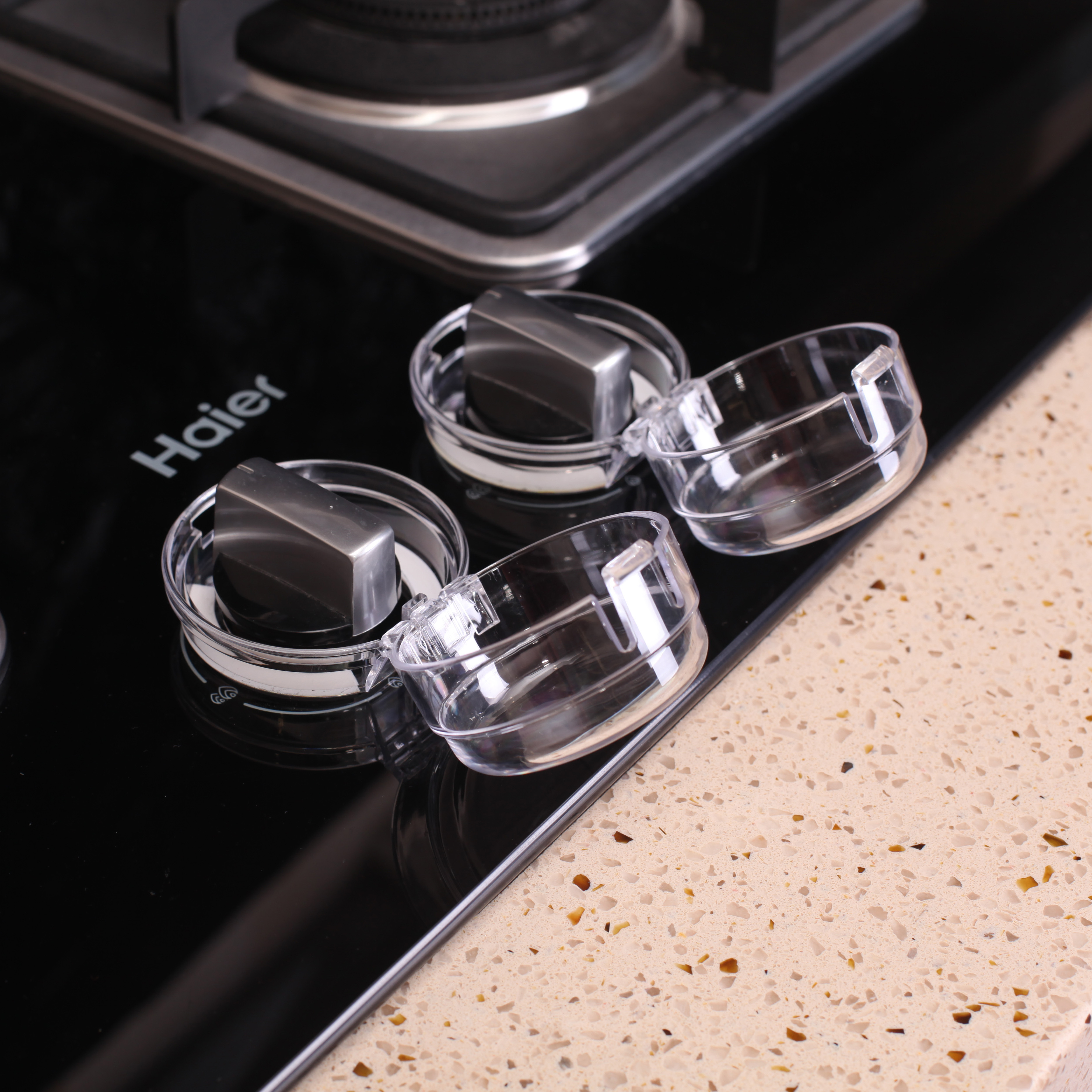 Baby Proof Kitchen Stove Knob Cover Clear View Oven Lock