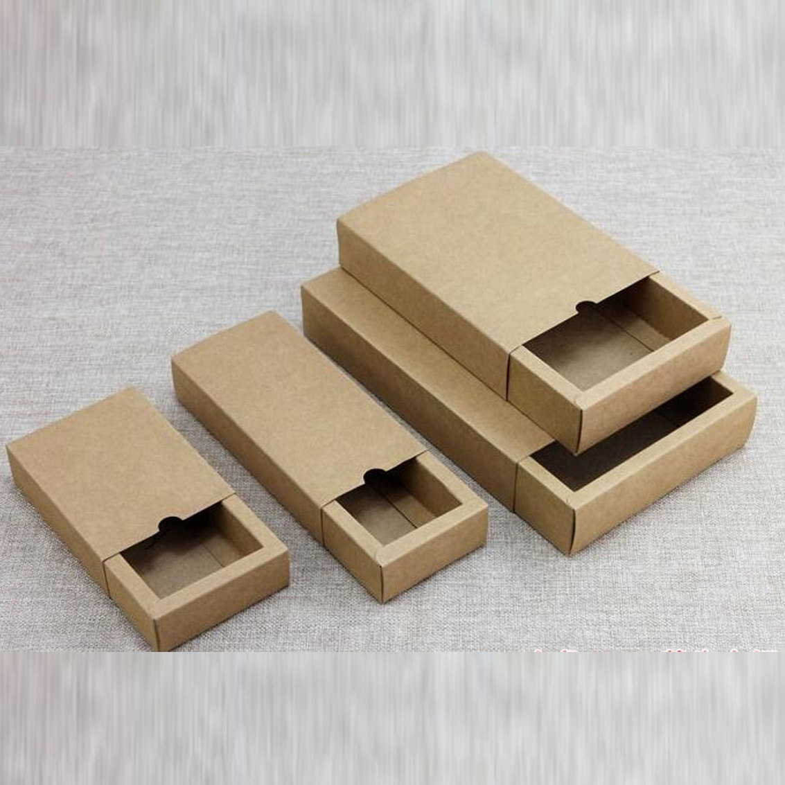 Lot Free Shipping Gift Box Retail Black Kraft Paper Drawer Box Gift Craft Power Bank Packaging Cardboard Boxes