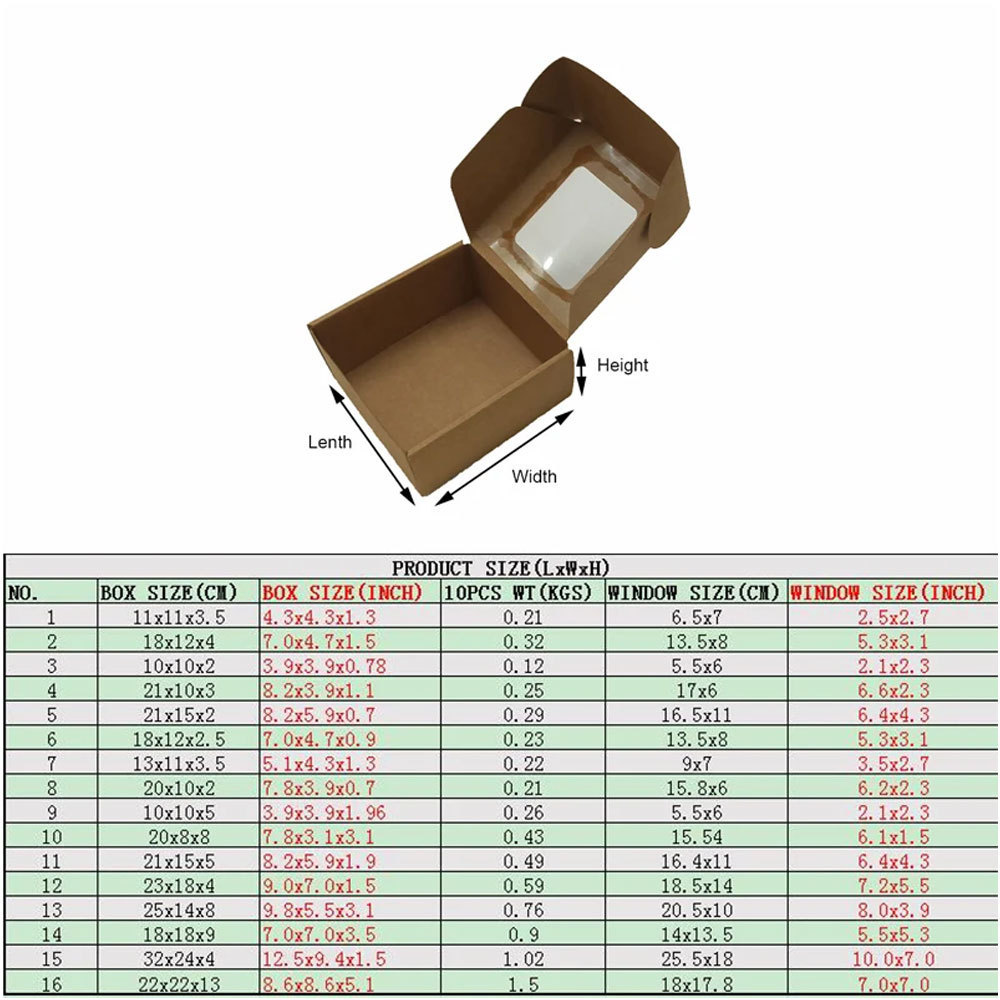 Big Gift Box For Packaging Brown Kraft Craft Rectangle Packing Cajas Carton Regalo Thin Custom Cardboard Box For Sales