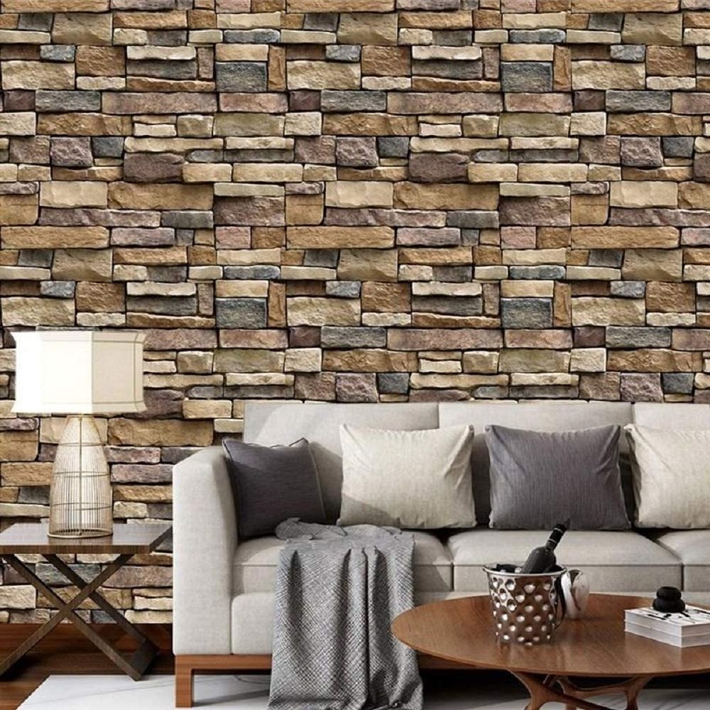 3D Brick PVC wall paper rolls brick self adhesive wallpaper decorative film for house and office decorative