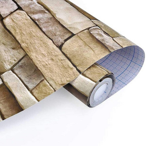 3D Brick PVC wall paper rolls brick self adhesive wallpaper decorative film for house and office decorative