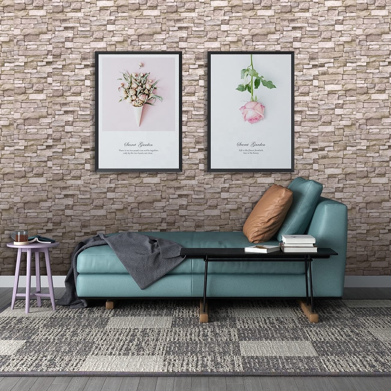 Wall Panels Peel and Stick Foam 3D Brick Wallpaper Peel and Stick Faux Stone for Home Decoration 3D self-adhesive wallpaper