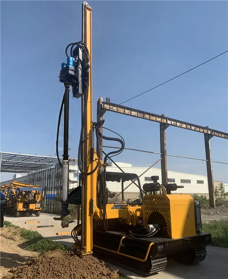 Pile driver for road side fence pile driver hammer  excavator piling machine side grip