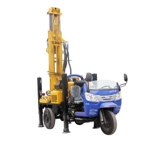 100m 200m portable water well drilling rig with wheels mounted for good price for sale