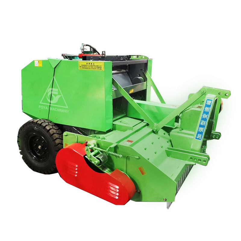 Mower and baler mini round hay roll baler with harvester machine