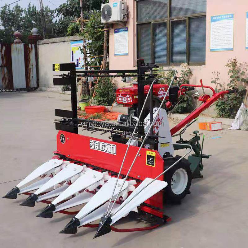 High speed gasoline agricultural hand rice wheat harvester reaper machine