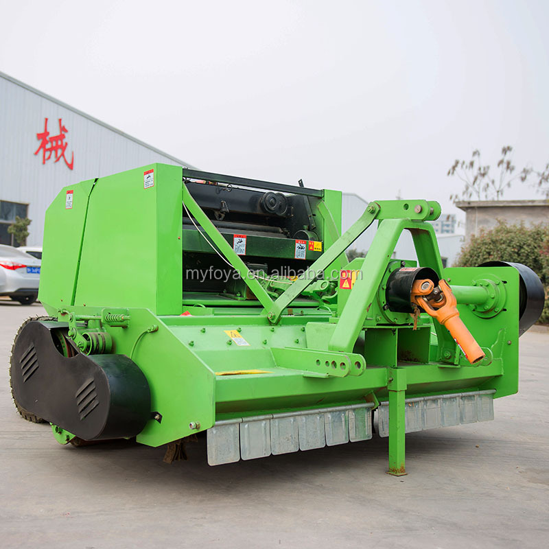 Mower and baler mini round hay roll baler with harvester machine