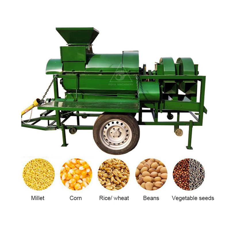 Maize peeler and thresher machine farm mung bean diesel engine bean thresher machine