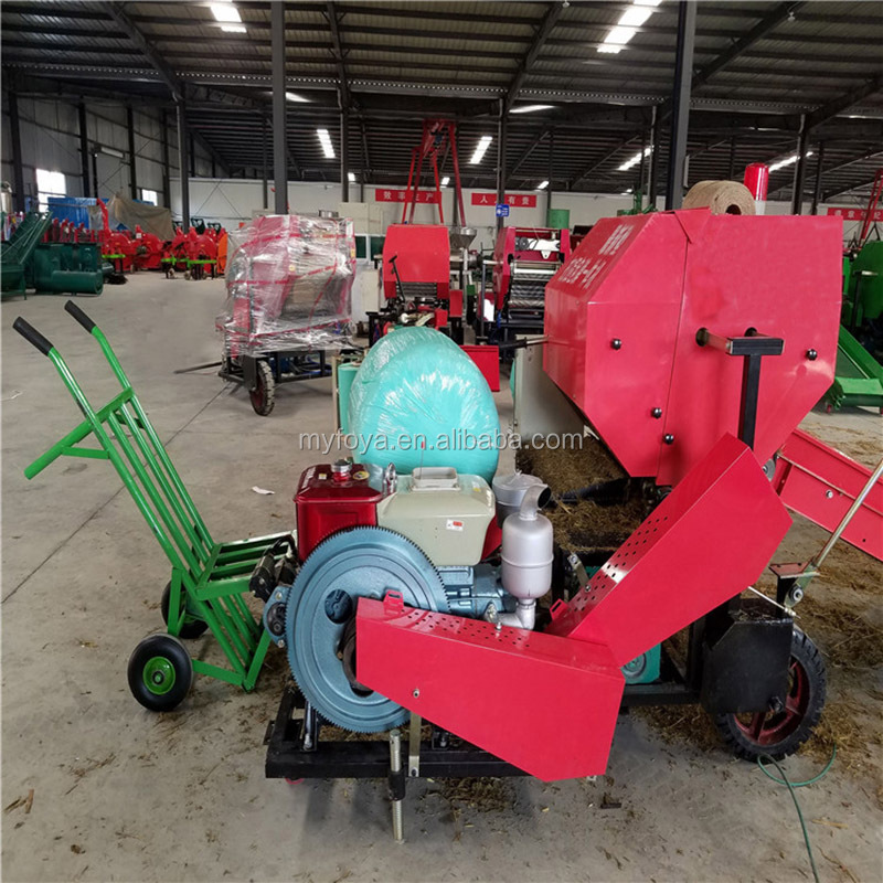 China manual hay baler machine small bale hay mini round baler price