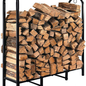 Firewood Log Rack Indoor or Outdoor Wood Storage Holder for Fireplace or Fire Pit Powder Coated