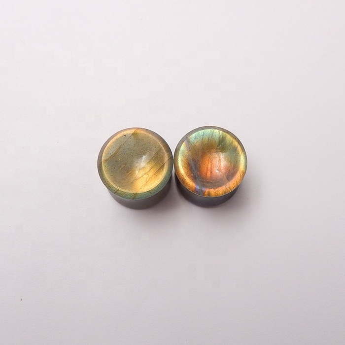 Handmade Labradorite Stone Ear Plug Ear Stretcher Plug Body Piercing Jewelry 16mm 1.5 flare 13 thickness Concave