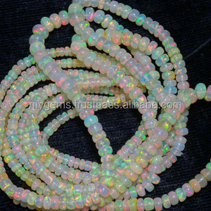 Natural Ethiopian Fire Opal 4-6mm Smooth Beads