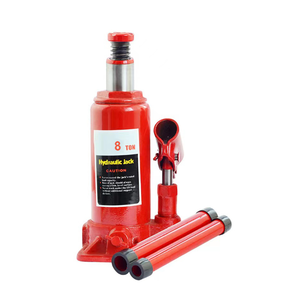 red color high quality 8Ton  hydraulic bottle jack for car  factory price 8 ton jack hydraulic hydraulic bottle jack