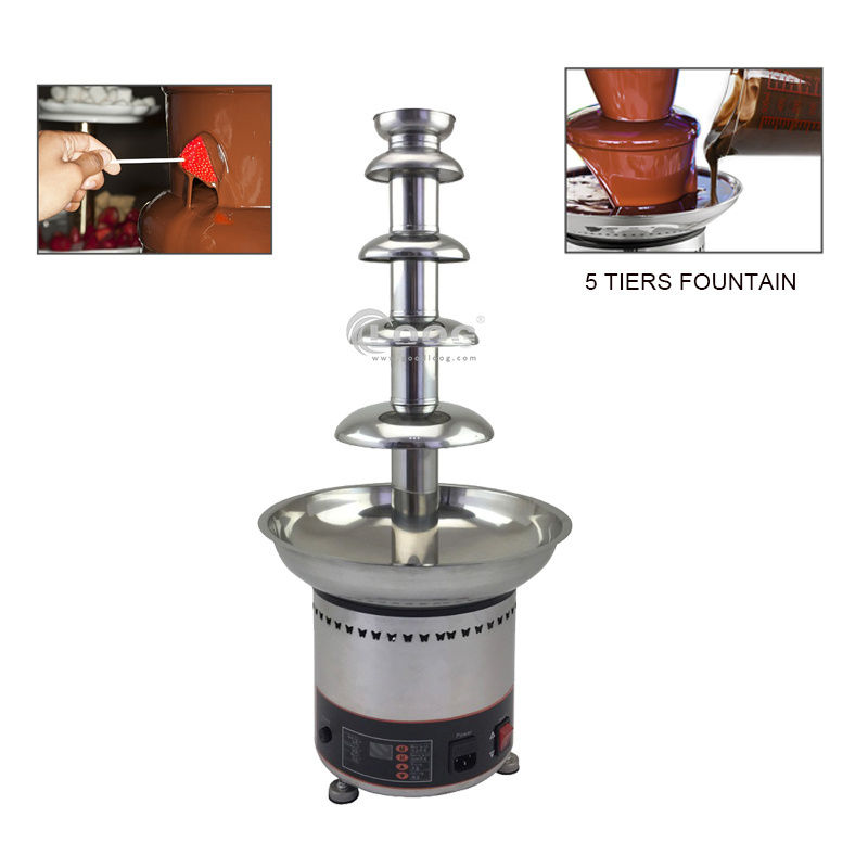 Heavy Duty  Electric Chocolate Fondue Fountain 4-7 Tier Chocolate Fountain Machine