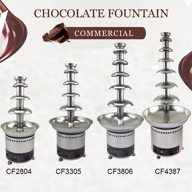 Heavy Duty  Electric Chocolate Fondue Fountain 4-7 Tier Chocolate Fountain Machine