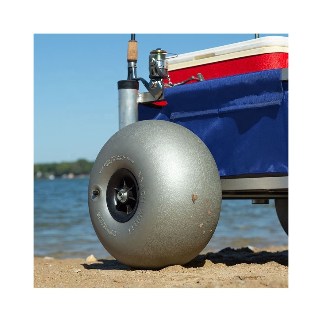 12 Inch Tires Big Beach Cart Trolley Wheels Sand Wide Beach Balloon Wheels For Sandy Beach