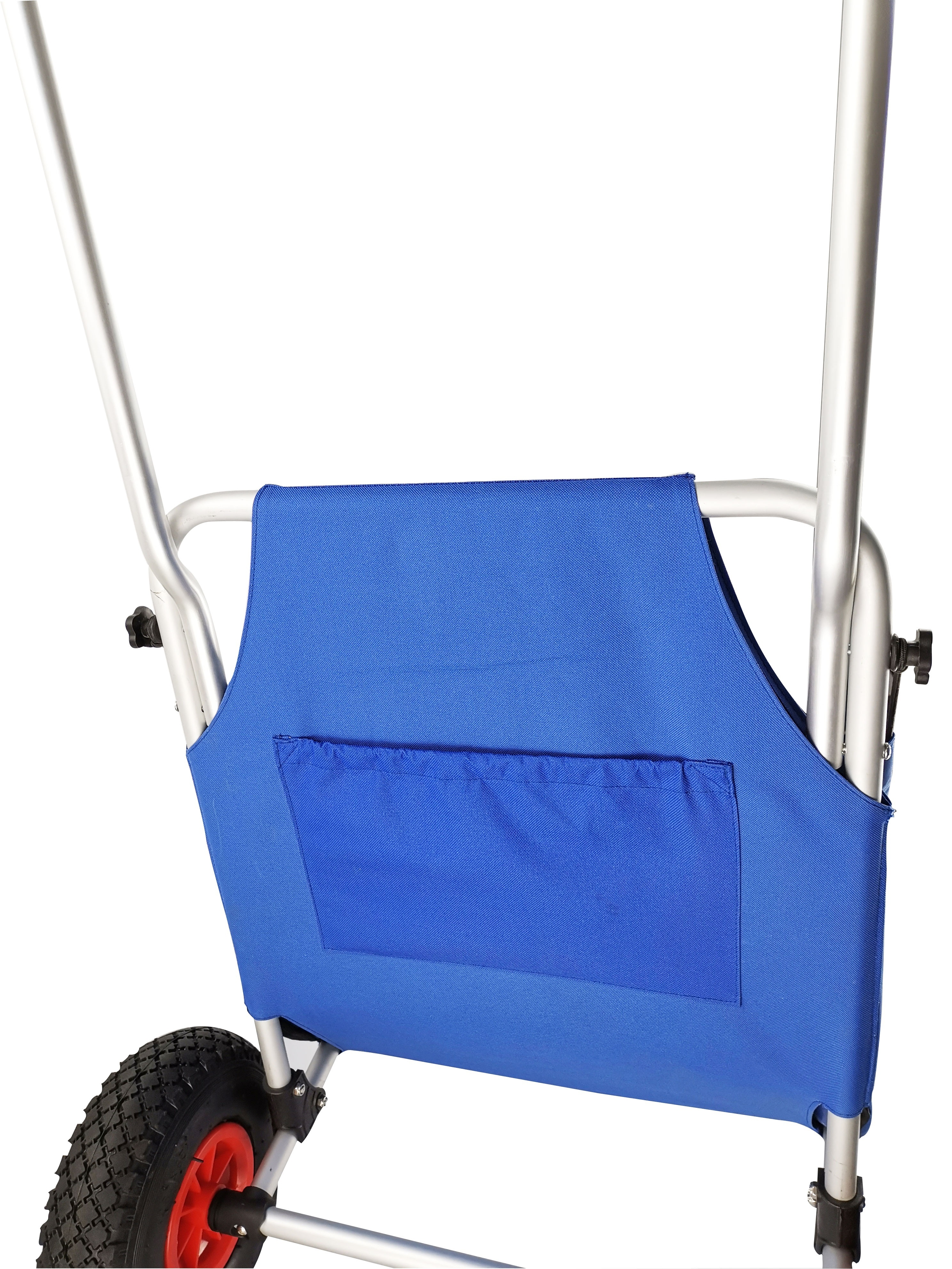 Convertible Rolling Aluminum Fishing Trolley Cart Fabric Beach Trolley Chair Caddy for Camping