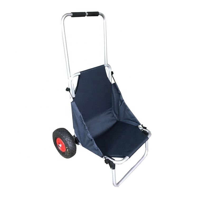 Foldable Aluminum Camping Portable Beach Trolley Cart Fishing Chair Hand Cart for Sitting