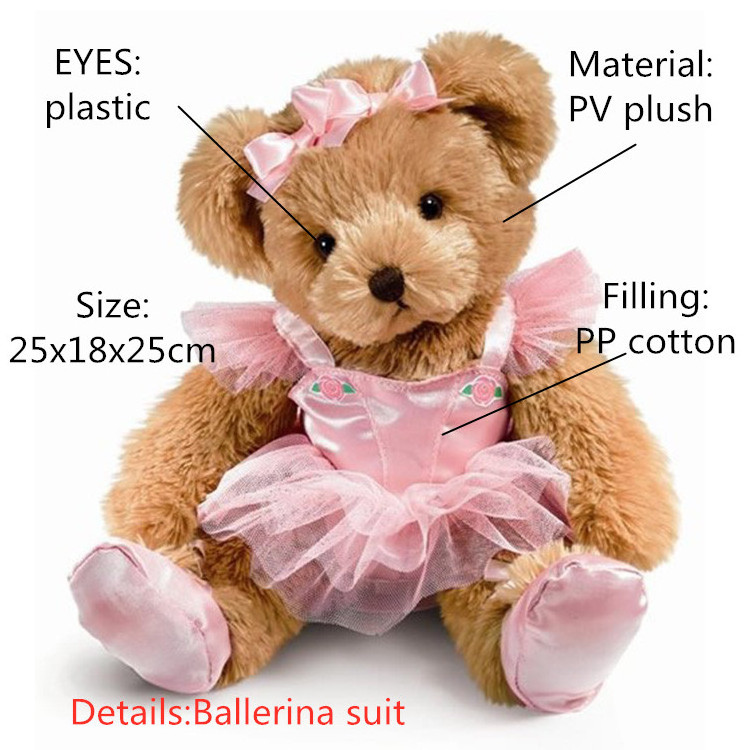 12inch sitting in size pink skirts Ballerina Teddy Bear