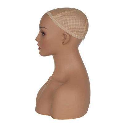 Cheap Price PVC Mannequin Head realistic mannequin Upper-Body head for wigs display stand