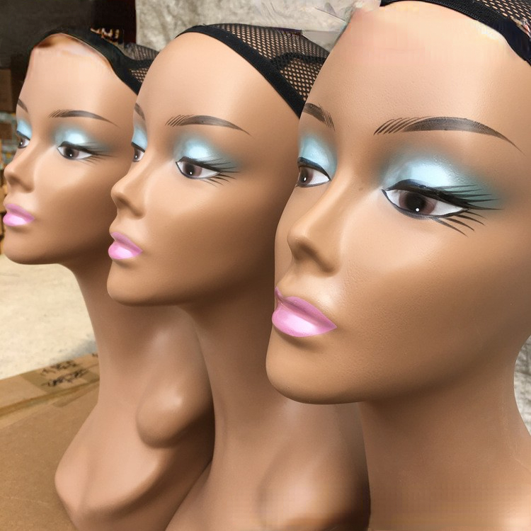 Realistic Female Mannequin Head Shoulder For Wigs Beauty Accessories Display Model Wig Head