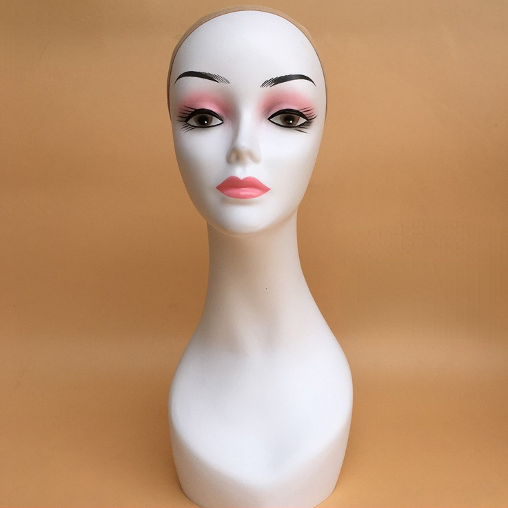 Realistic Female Mannequin Head Shoulder For Wigs Beauty Accessories Display Model Wig Head