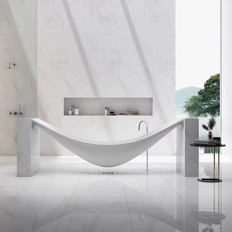 Suspended bathtub family hotel homestay internet celebrity acrylic suspended hammock bathtub double large bathtub