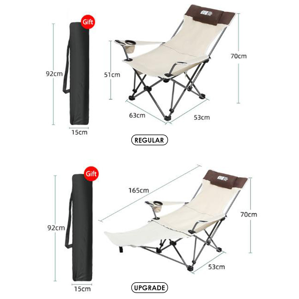 Folding metal camping beach chair outdoor folding lounge chair fishing portable metal folding chair outdoor camping