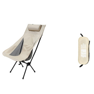 Outdoor Camping High Back foldable Moon Chair Folding Portable Metal Picnic Chair with Carrying Bag for Camp Travel Beach Hiking