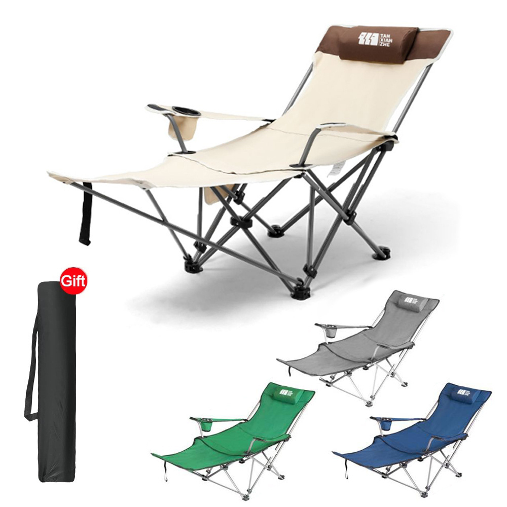 Hot Selling Premium Quality Camping Compact Recline Chair Outdoor Foldable Chair Folding Camping Chair With Footrest