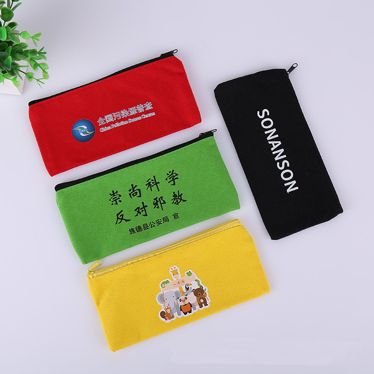 Cosmetic Bag Travel Toiletry Logo Printed Cute Cosmetics Makeup 3 Pcs Storage Organizer Calico Pencil Case