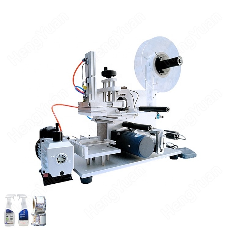 HYT-60 Semi-automatic Non-dry Glue Self-Adhesive Sticker De Icer Flat Bottle Labeling Machine | Label Applicator