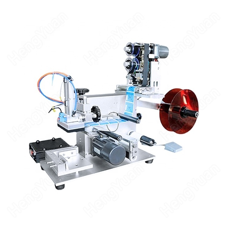 HYT-60 Semi-automatic Non-dry Glue Self-Adhesive Sticker De Icer Flat Bottle Labeling Machine | Label Applicator