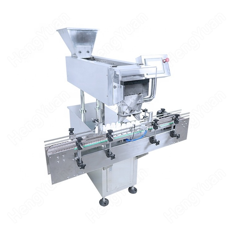 HYJF-8-2 Eight Channels Automatic Electronic Tablets Counting Two Heads Filling Machine