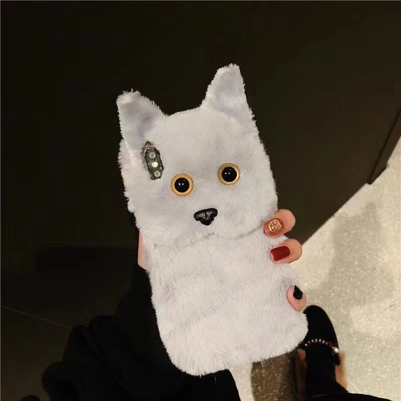 3D Handmade Fuzzy Fur Cute Cat Mobile Phone Case for iPhone 6 7 8 Plus X XR XS MAX